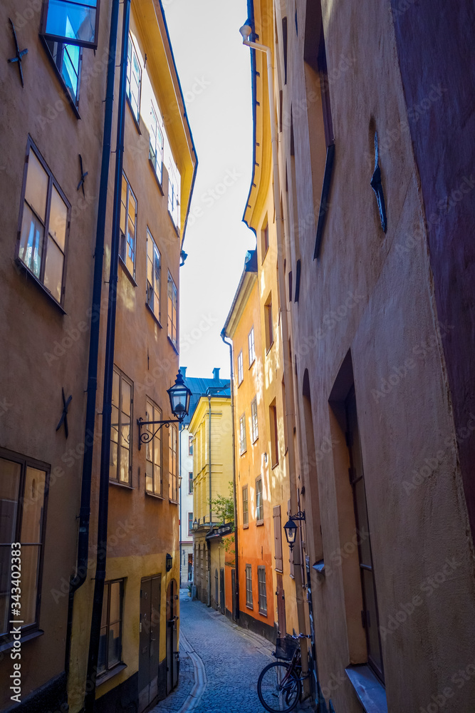 Gamla Stan old street in Stockholm, Sweden