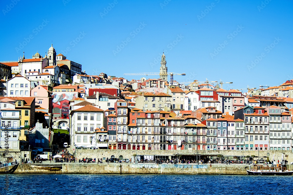 City landscape, view of the city from the upper point. Porto, Portugal
