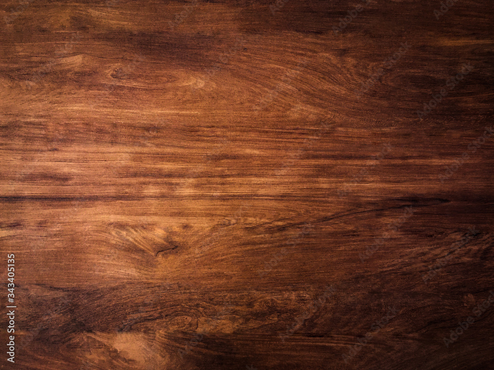 Fototapeta premium Brown wooden plank texture background for design with copy space