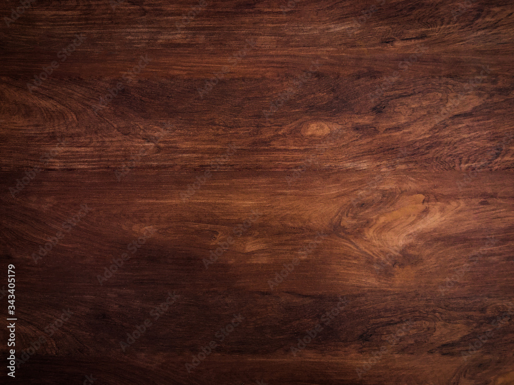 Fototapeta premium Brown wooden plank texture background for design with copy space