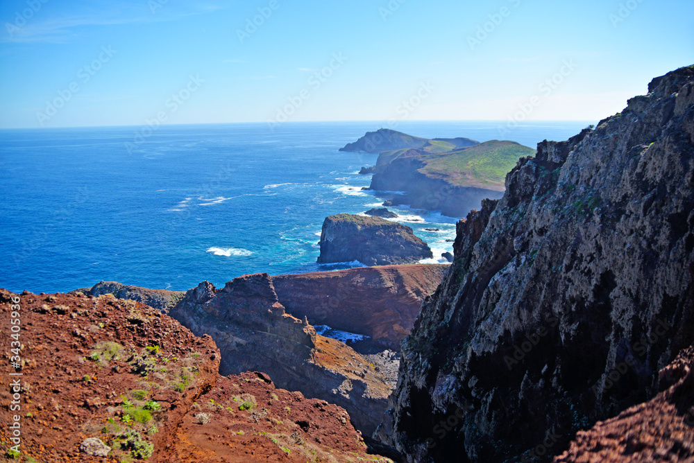 view from the top of the cliff of Madeira