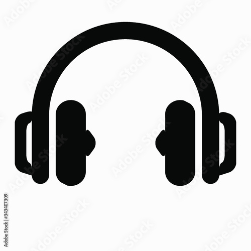 New Headphones Icon isolated minimal single flat linear icon for application and info-graphic. Commercial line vector icon for websites and mobile minimalistic flat design.