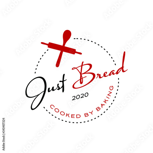 simple homemade bakery badge logo template. organic fine baked shop vector and label design inspiration