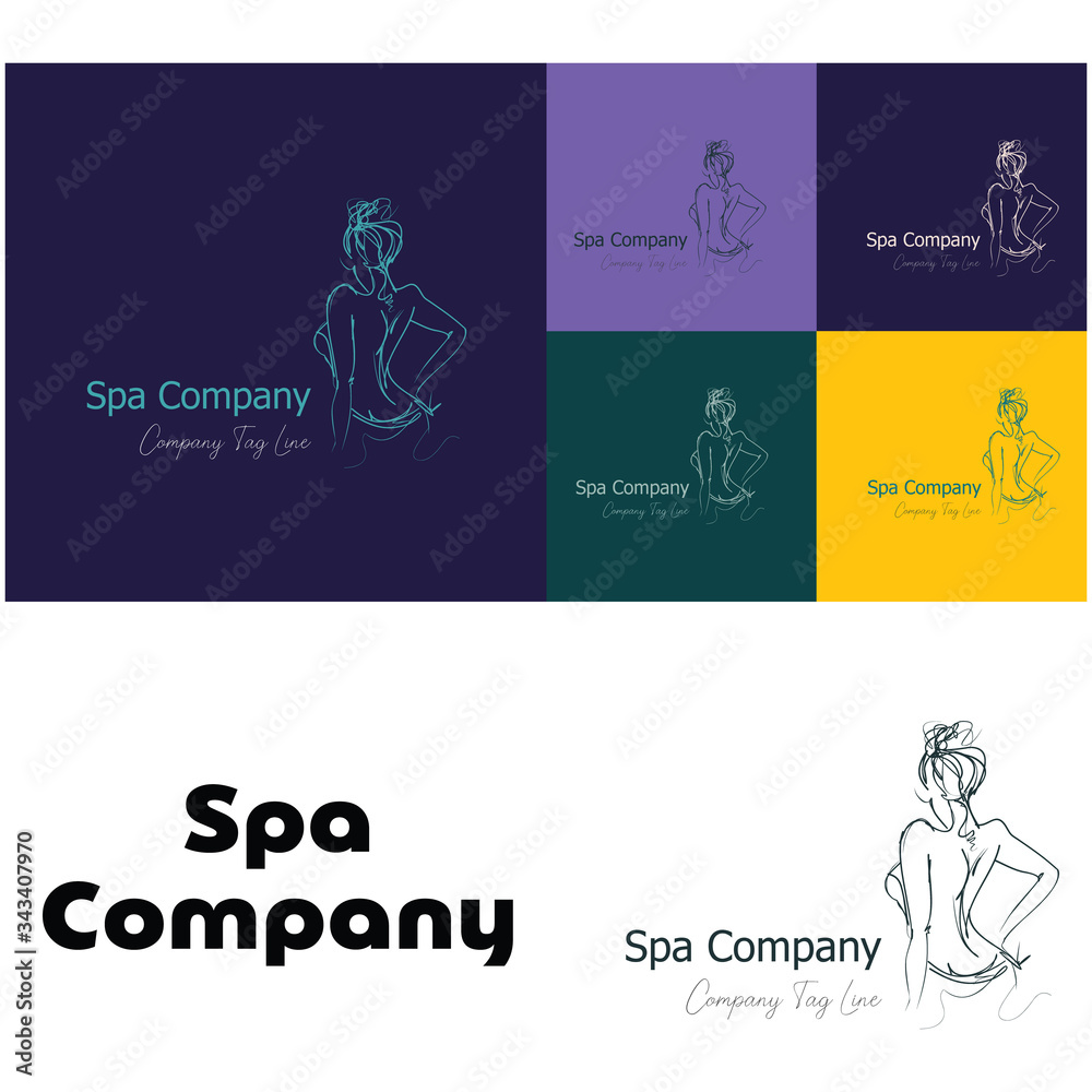 Fototapeta premium Spa Company logo Design