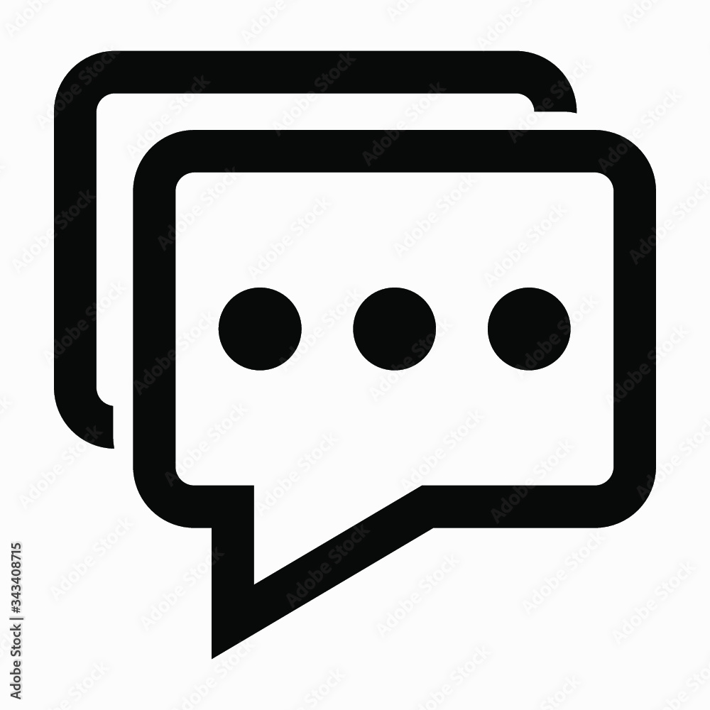 Chat message isolated minimal single flat linear icon for application and info-graphic. Commercial line vector icon for websites and mobile minimalistic flat design. Chat message isolated minimal single flat linear icon for application and info-graphic. Commercial line vector icon for websites and mobile minimalistic flat design.