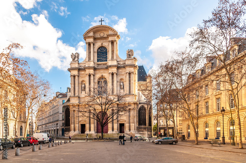 Paris, France. January 27, 2012. Saint-Gervais-Saint-Protais is located in the 4th arrondissement of Paris.