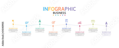 infographic can be used for process, presentations, layout, banner,info graph There are 8 steps or layers vector illustration