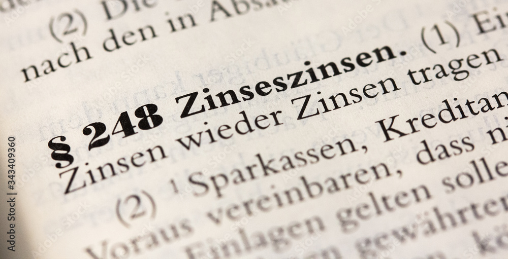 Zinseszins, Zinseszinsen in § 248 BGB Zinseszins, Zinseszinsen in § 248 BGB