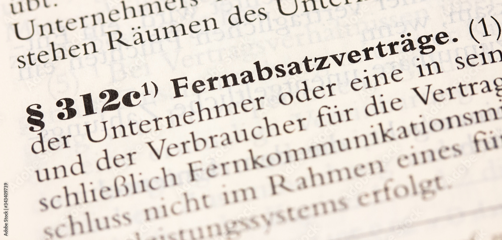 Fernabsatzverträge, Fernabsatzvertrag in § 312c BGB Fernabsatzverträge, Fernabsatzvertrag in § 312c BGB