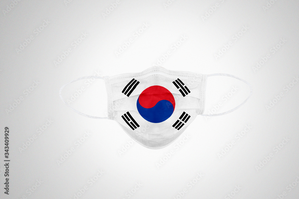 Medical protective mask with flag of South Korea Medical protective mask with flag of South Korea