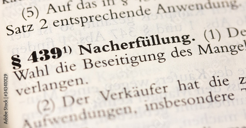 Nacherfüllung, Gewährleistungsrecht in § 439 BGB