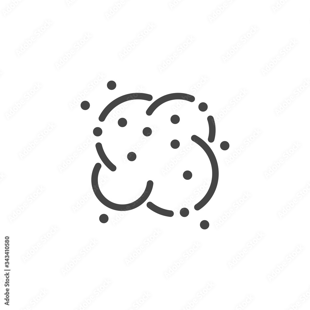 Premium Icon on Dust Protection, Allergen or Dust Cleaning. Such Line Sign as Dust Cloud. Custom Vector Pictogram for Web and App in Outline Style. Premium Icon on Dust Protection, Allergen or Dust Cleaning. Such Line Sign as Dust Cloud. Custom Vector Pictogram for Web and App in Outline Style.