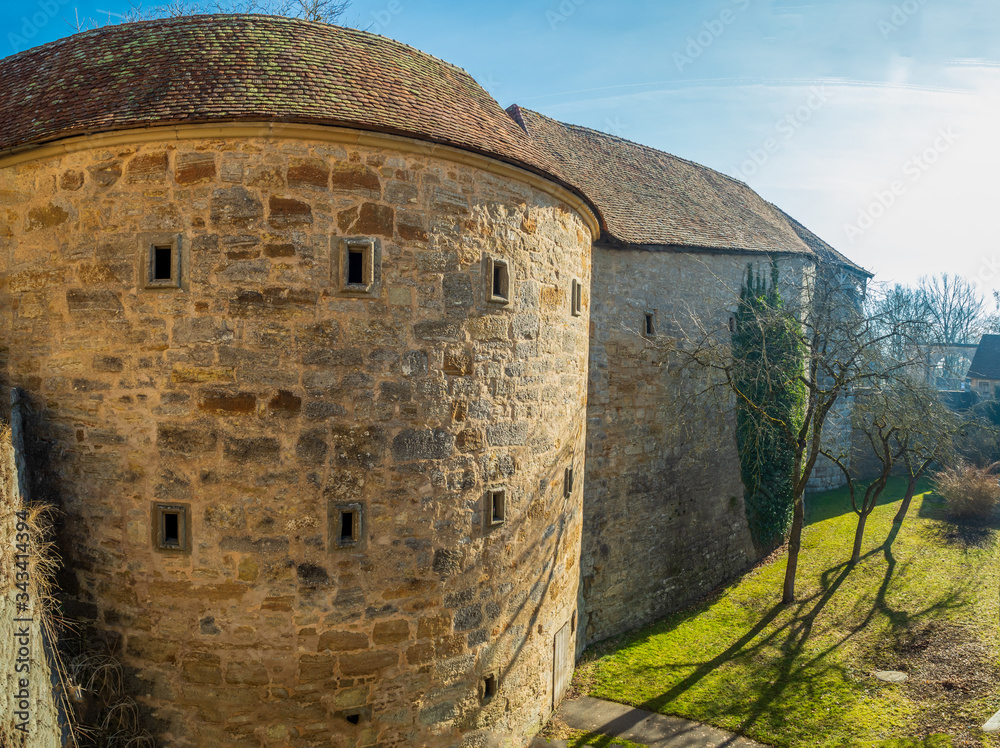 Φωτογραφία Rothenburg ob der Tauber, Germany - Feb 16th, 2019:  Spital Bastion was one of the tower gate in the Rothenburg walled town