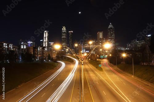Nightfall over JacksonBridge Street Atlanta