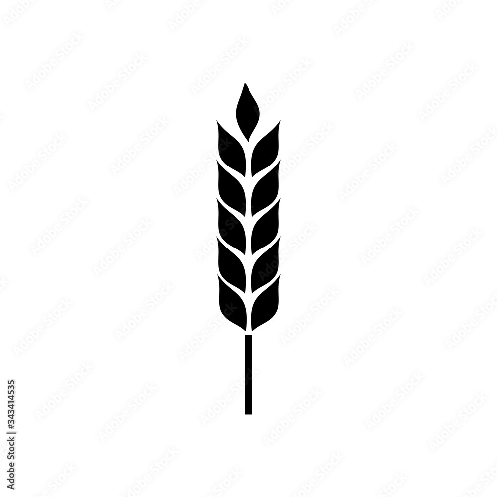 Wheat ears icon, logo isolated on white background Wheat ears icon, logo isolated on white background