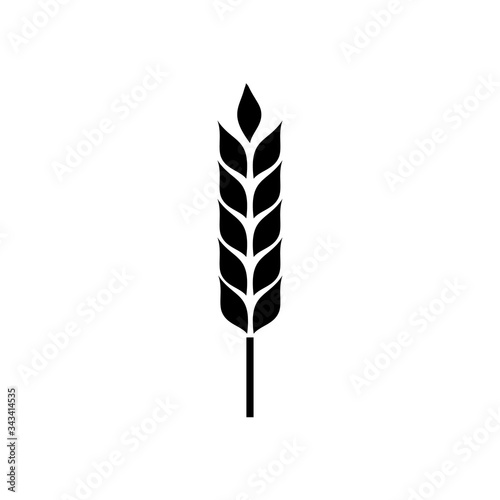 Wheat ears icon, logo isolated on white background