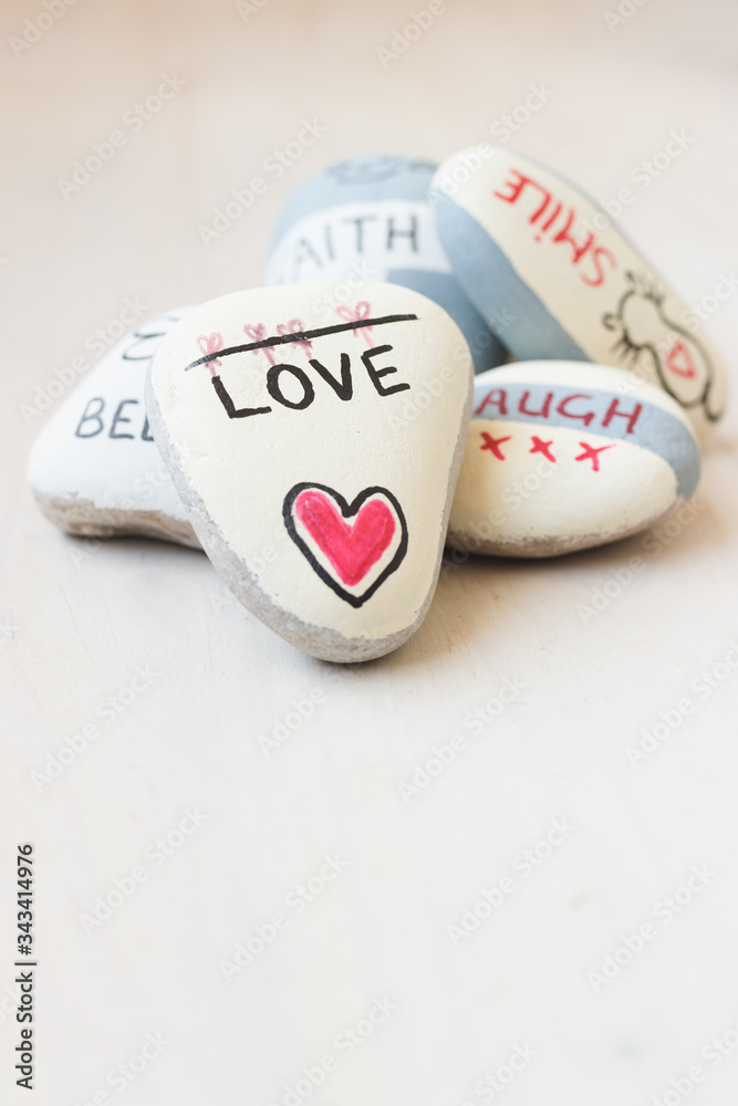 Hand painted motivational stones Hand painted motivational stones