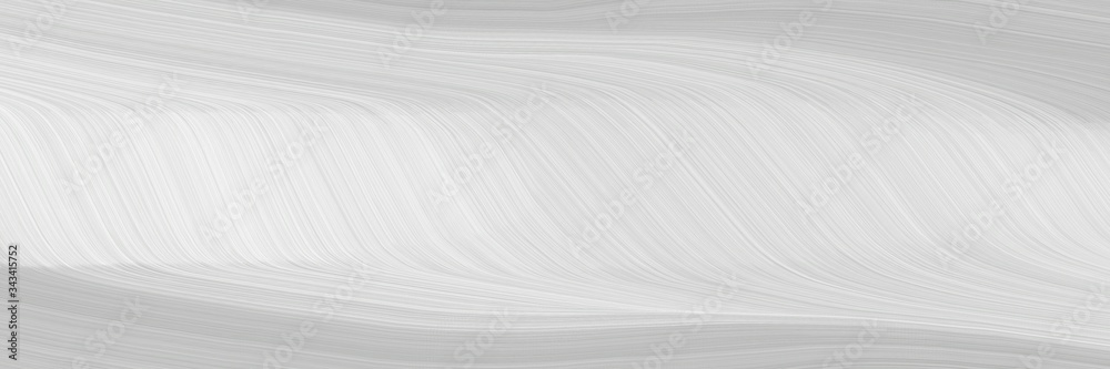 Fototapeta elegant decorative horizontal poster with light gray, silver and ash gray colors. fluid curved flowing waves and curves