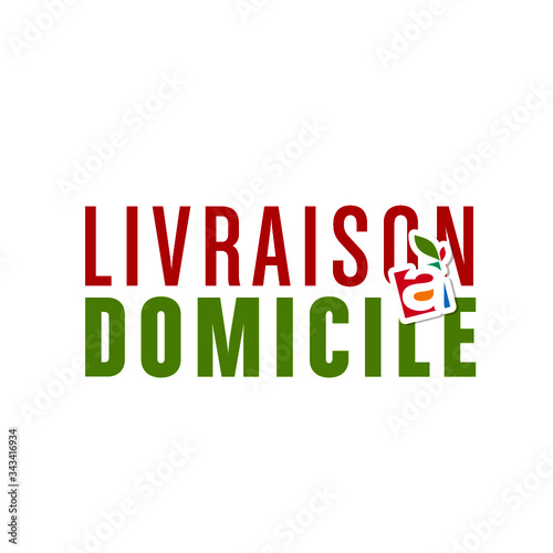livraison à domicile vecteur