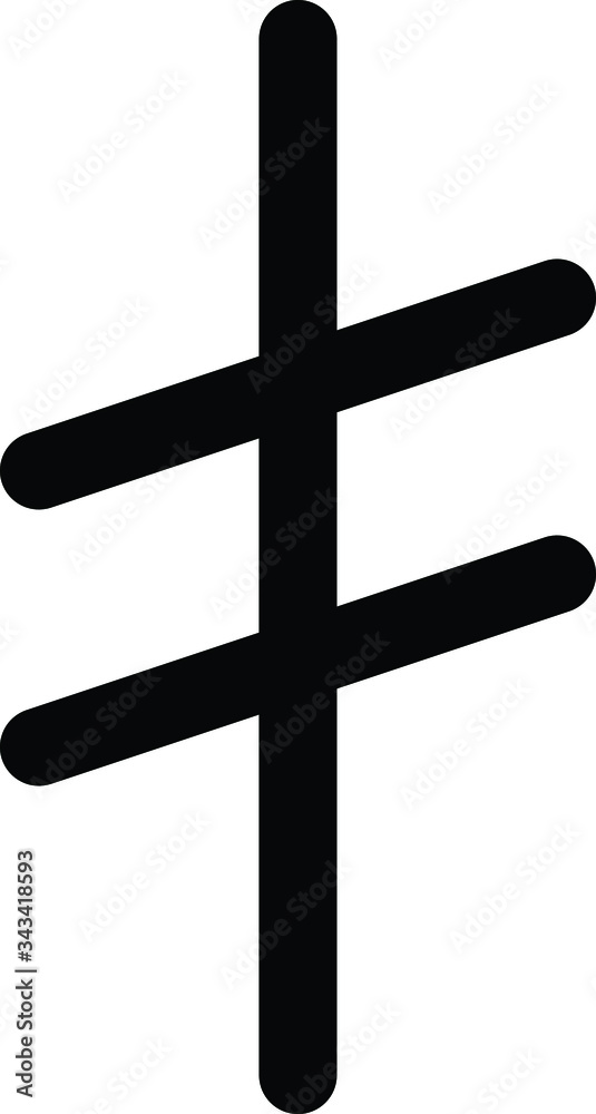 Black Simple Dalecarlian Runes Alphabet Letter Å Black Simple Dalecarlian Runes Alphabet Letter Å