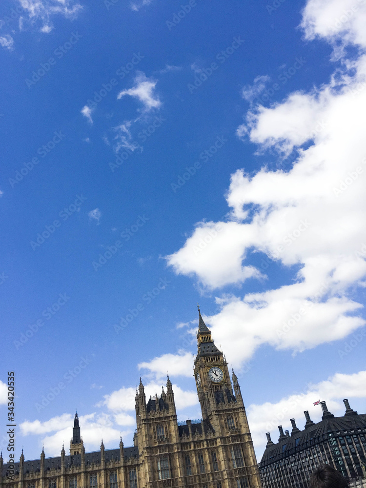 2015 Tower of London and the sky