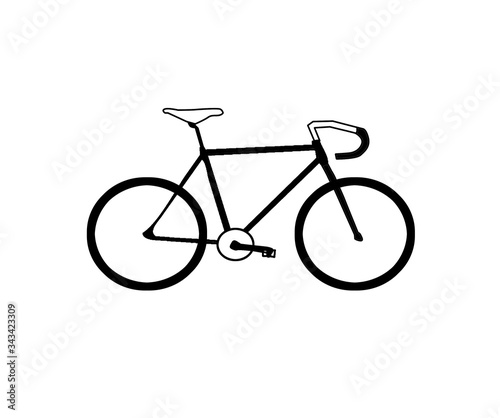 disegno stilizzato bicicletta da corsa, ciclismo per pattern