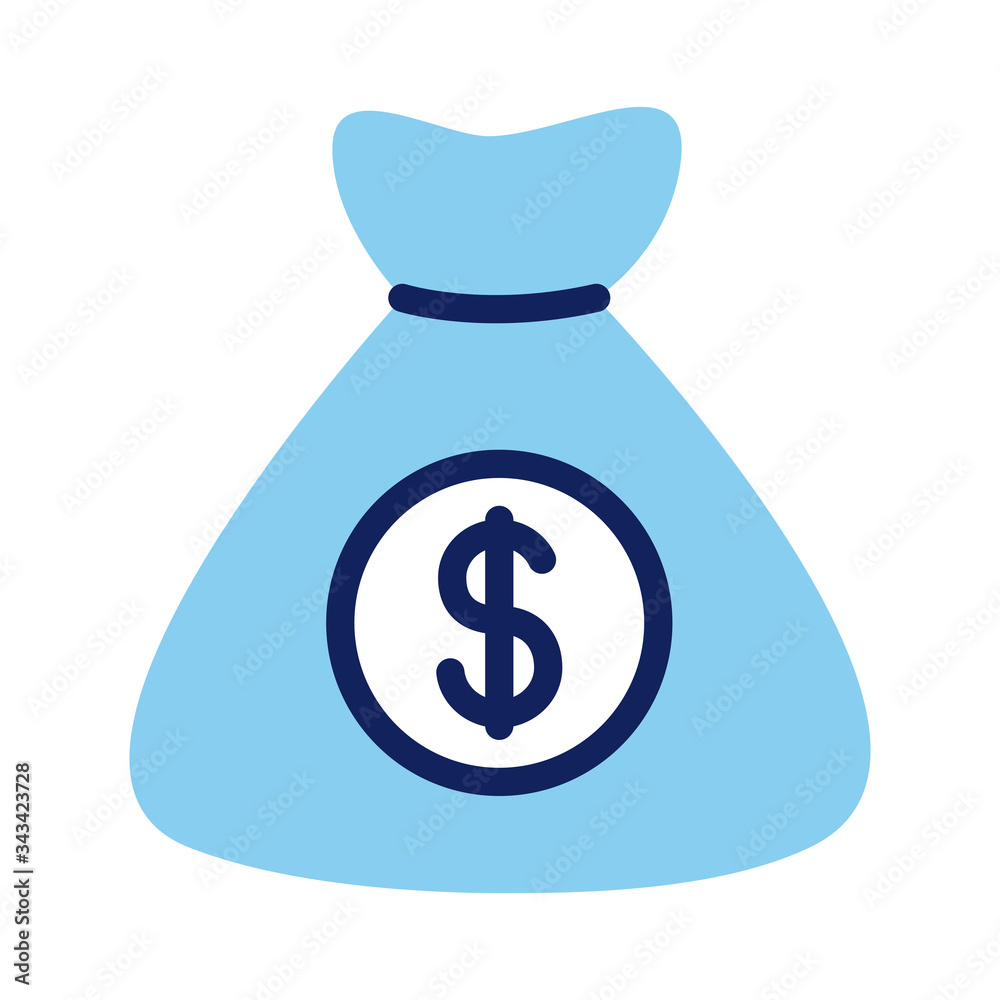 money bag line and fill style