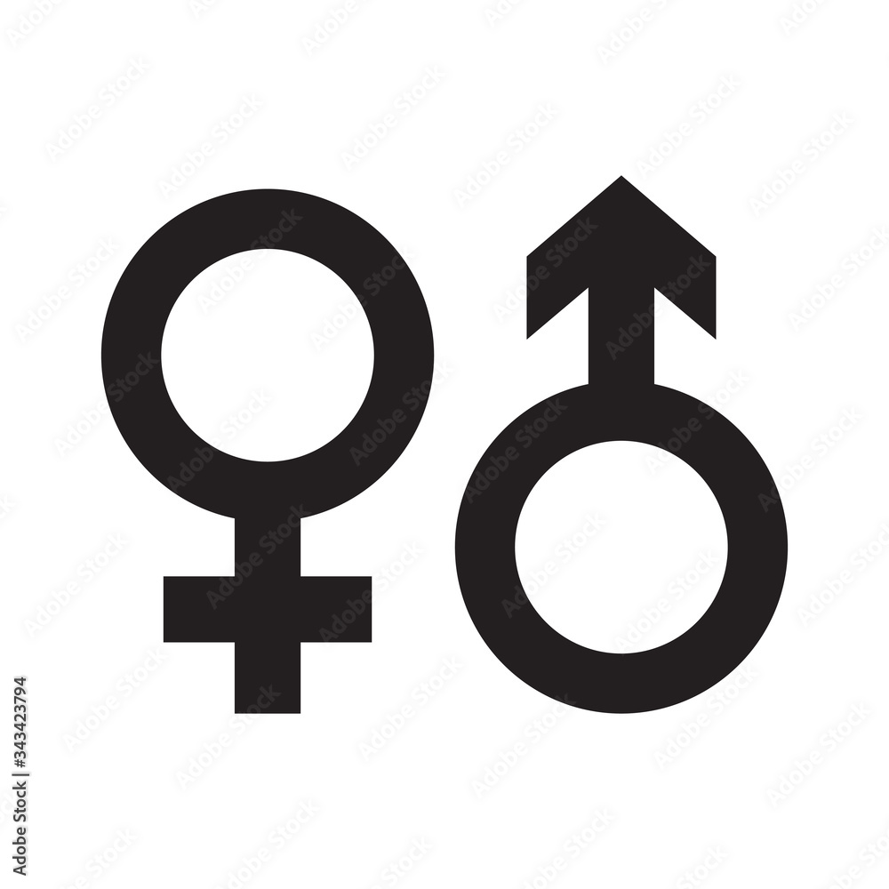 Gender symbol sex flat icon vector