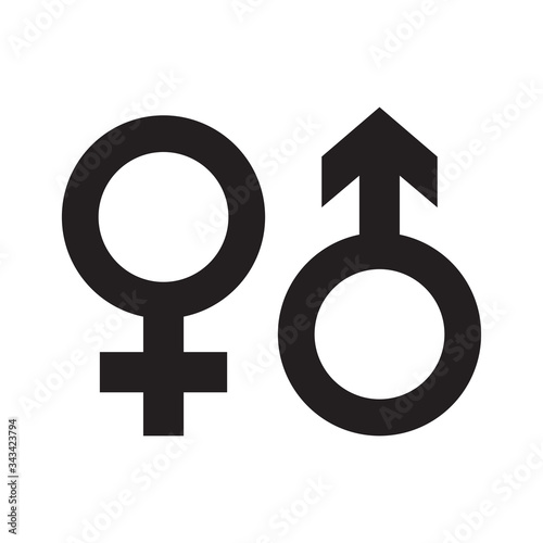 Gender symbol sex flat icon vector