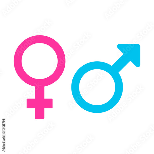 Male and Female gender symbol vector