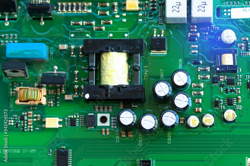 Fototapeta Naklejka Na Ścianę i Meble -  Electronic circuit board close up.
