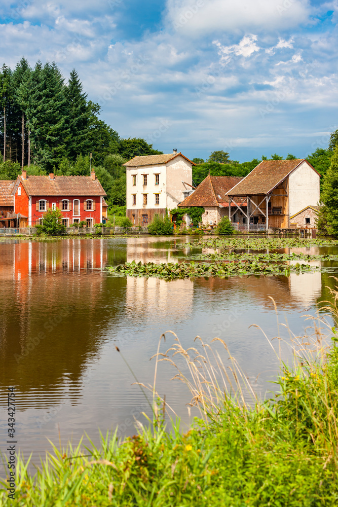 water mill in Burgundy, France