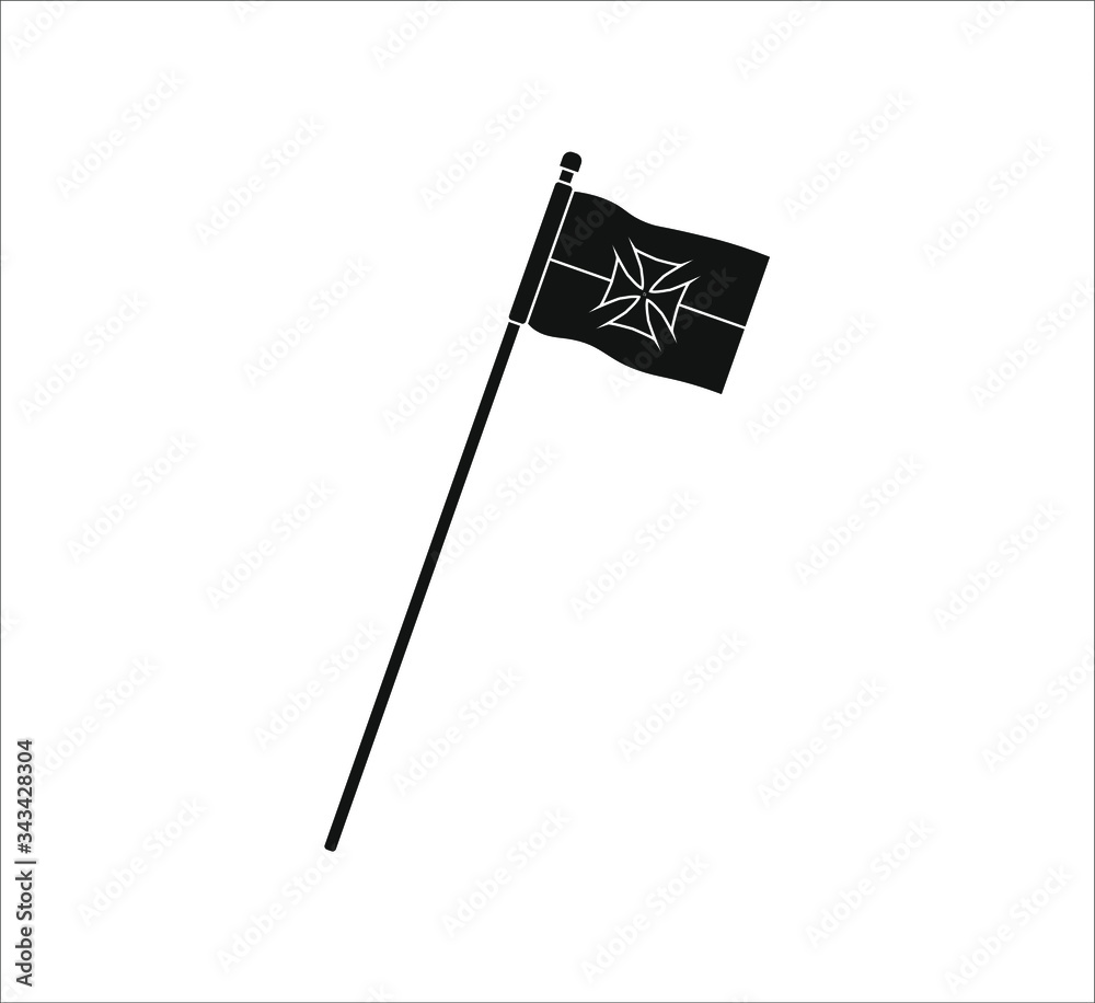 Knights Templar flag.Illustration for web and mobile design. Knights Templar flag.Illustration for web and mobile design.