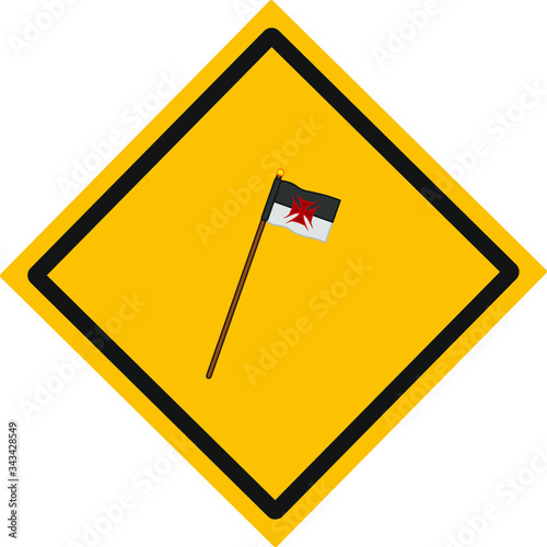 Knights Templar flag.Illustration for web and mobile design.
