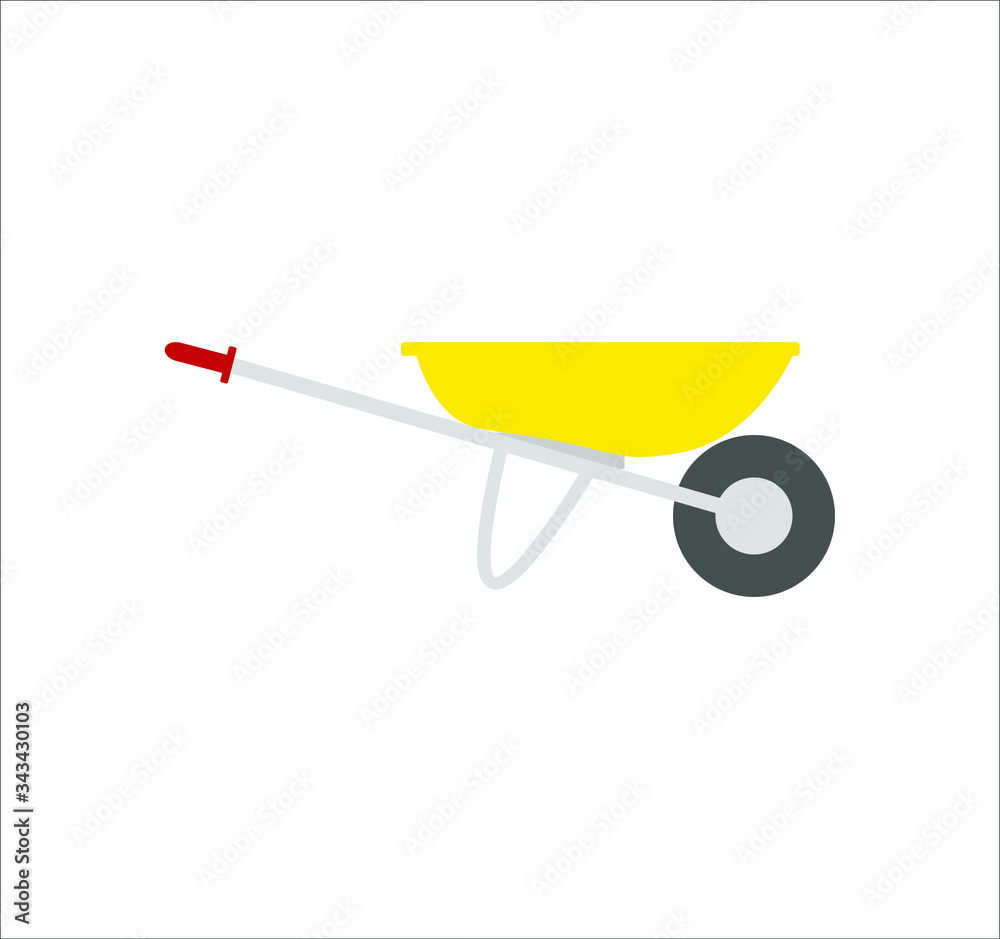 gardening cart. illustration for web and mobile design. gardening cart. illustration for web and mobile design.