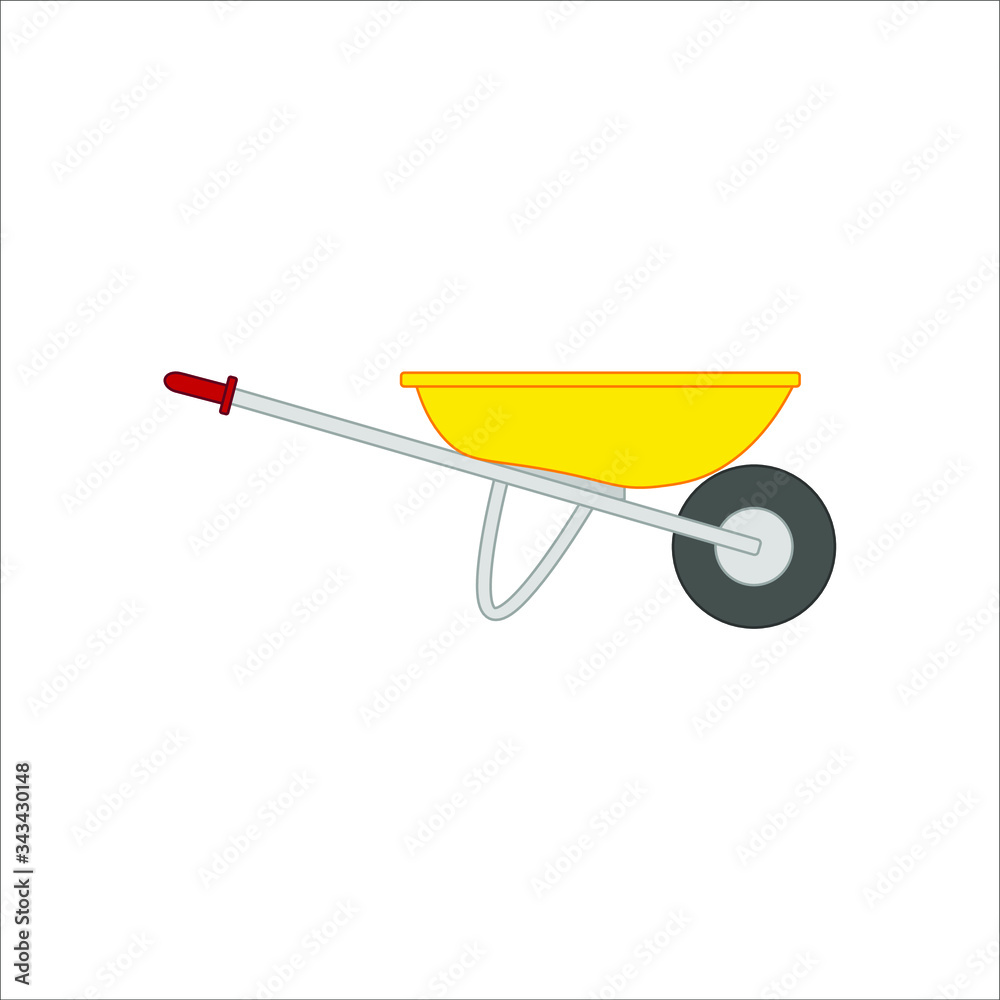 gardening cart. illustration for web and mobile design. gardening cart. illustration for web and mobile design.