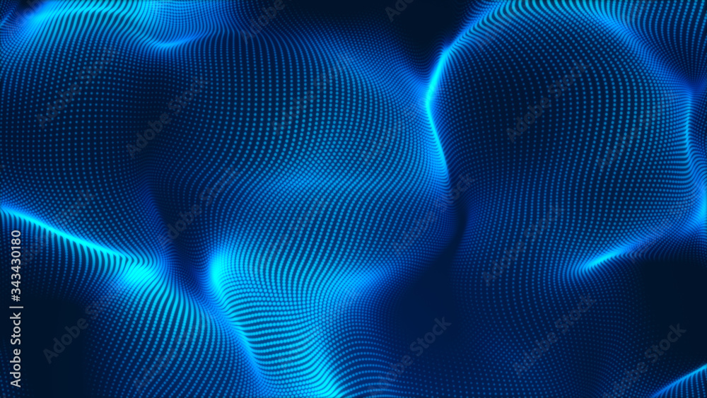 Dot blue wave light screen gradient texture background. Abstract technology big data digital background. 3d rendering. Dot blue wave light screen gradient texture background. Abstract technology big data digital background. 3d rendering.