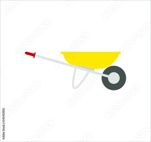 gardening cart. illustration for web and mobile design.