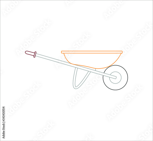 gardening cart. illustration for web and mobile design.