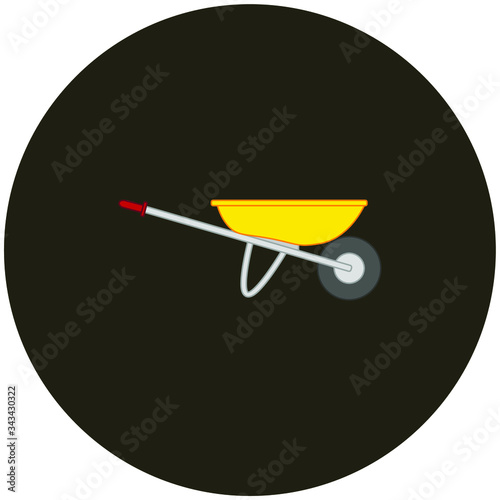 gardening cart. illustration for web and mobile design.