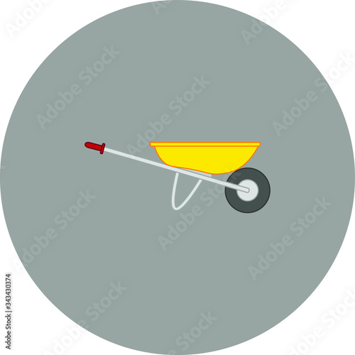gardening cart. illustration for web and mobile design.