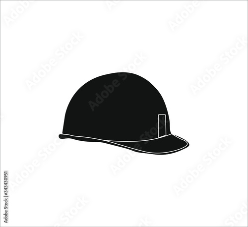 bricklayer's helmet. illustration for web and mobile design.