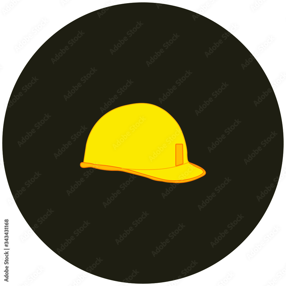 Fotografie bricklayer's helmet. illustration for web and mobile design.