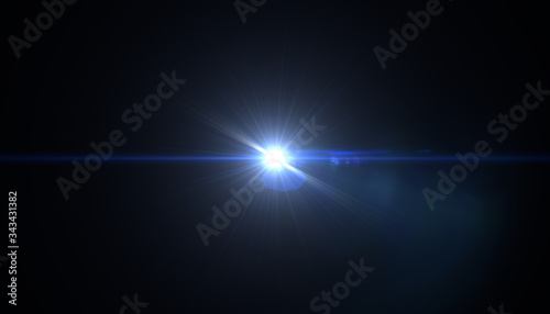 Abstract sun burst with digital lens flare background