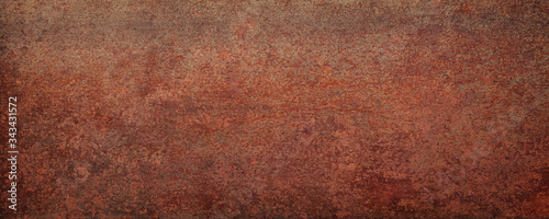 rusty sheet metal, panoramic background. weathered rust texture