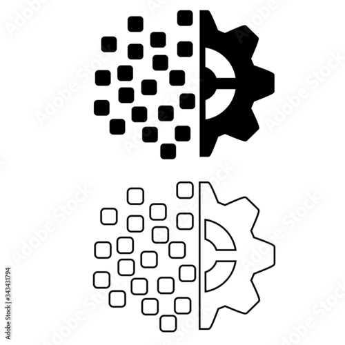 
Digital transformation vector icon. evolution illustration sign. support symbol.
