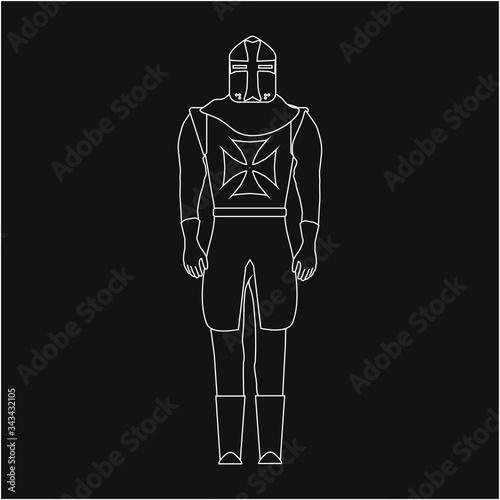 Knight Templar.Illustration for web and mobile design.