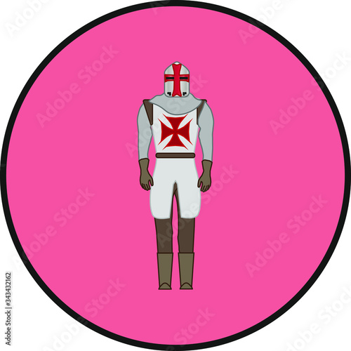 Knight Templar.Illustration for web and mobile design.