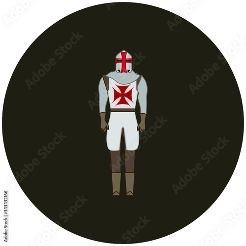 Knight Templar.Illustration for web and mobile design.