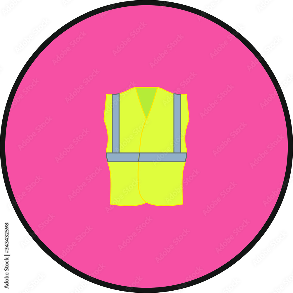 reflective safety vest. illustration for web and mobile design. reflective safety vest. illustration for web and mobile design.